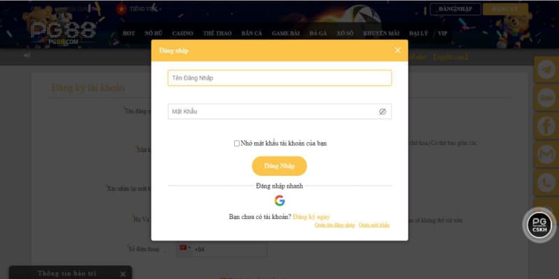 Hướng dẫn đăng nhập PG88 thành công trên các nền tảng năm 2024